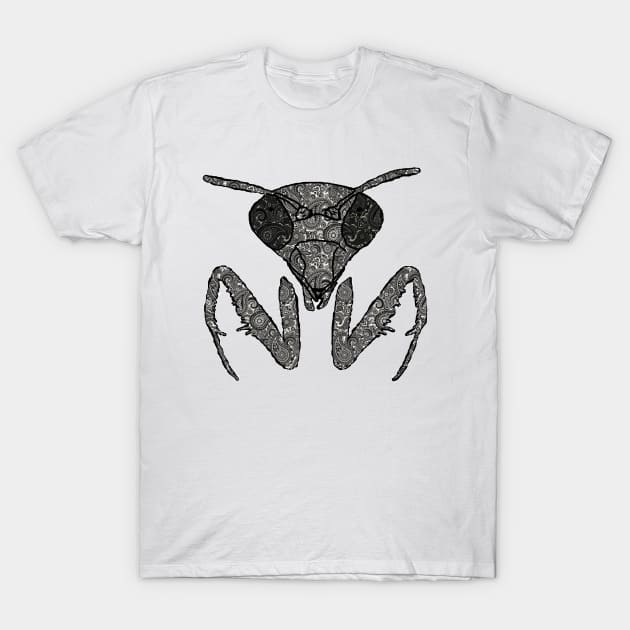 Praying Mantis Paisley Insect t shirt T-Shirt by creaturely